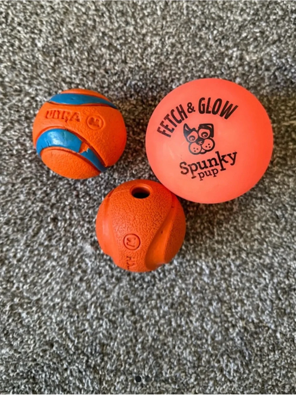 Durable Orange Dog Fetch Ball Set - Pet Play Toys